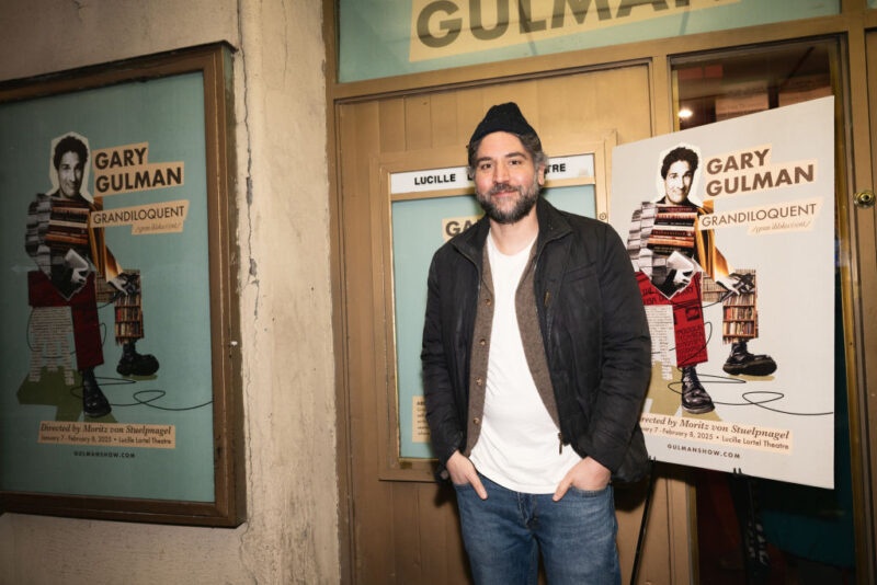 Josh Radnor attends the opening night of 'Gary Gulman: Grandiloquent' at Lucille Lortel Theater in New York City on Jan. 19, 2025.